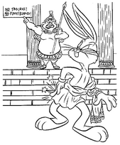 coloriage bugs bunny en troyen